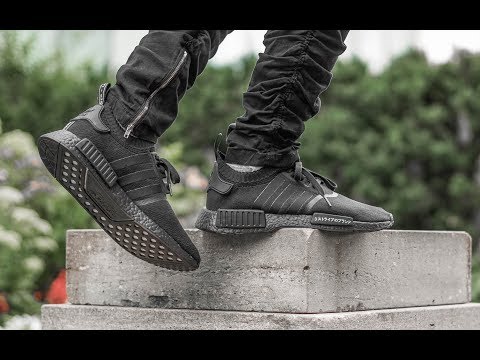 nmd japan triple black on feet