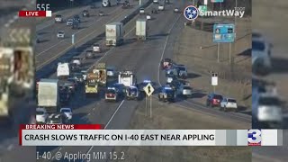 Crash slows Friday traffic on I-40