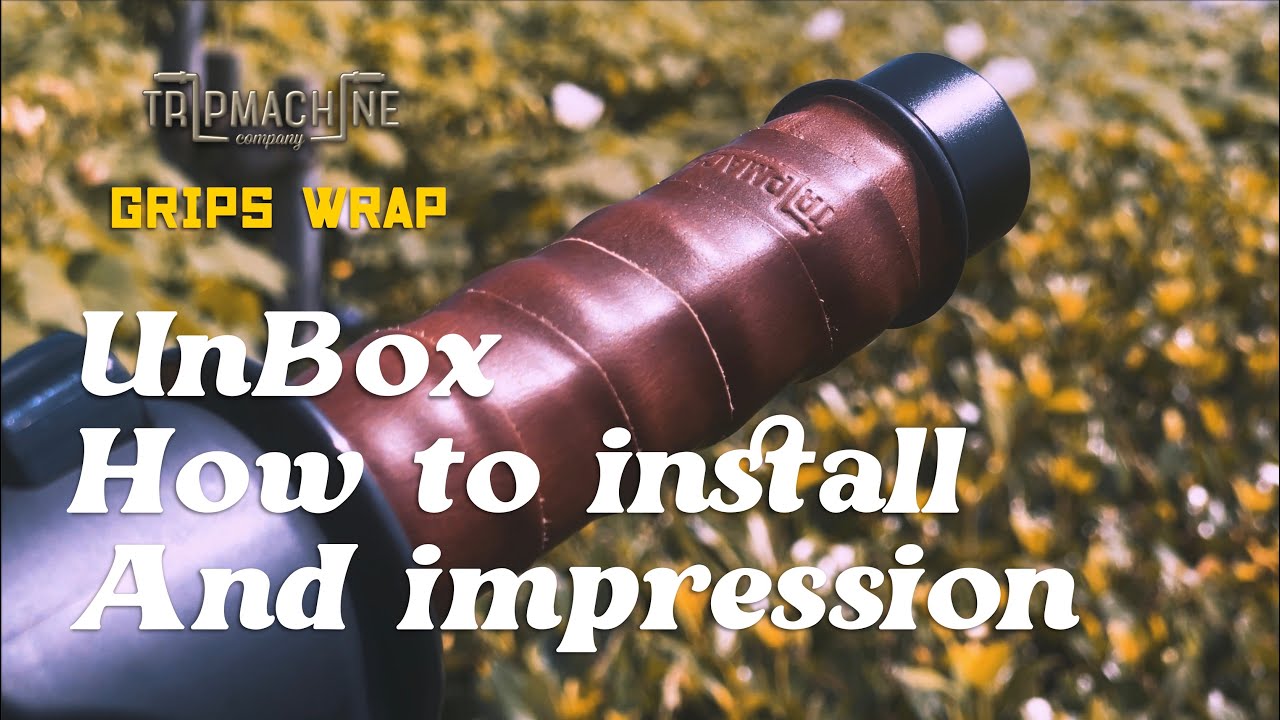 @TripMachine  Leather GRIPS WRAP CherryRed  with English ticker