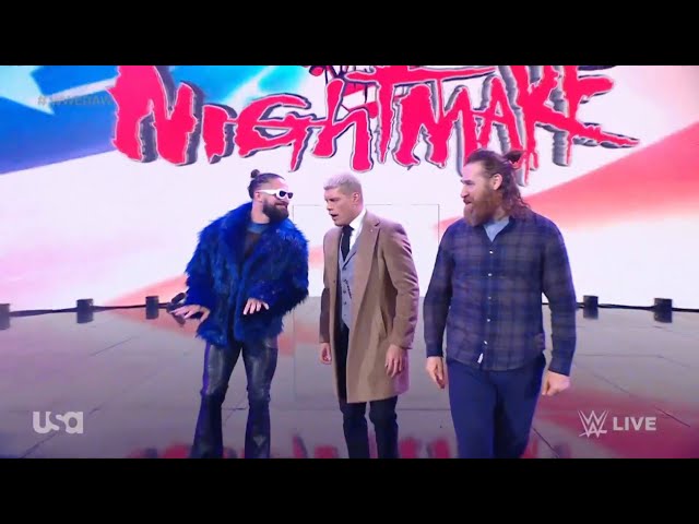 Seth Freakin Rollins, Sami Zayn u0026 Cody Rhodes Entrance - WWE Monday Night Raw, November 20, 2023 class=