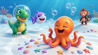 T-Rex Counting Bubbles with Ocean Friends 🫧 Deep Sea Number Adventure & Counting Song Episode 13