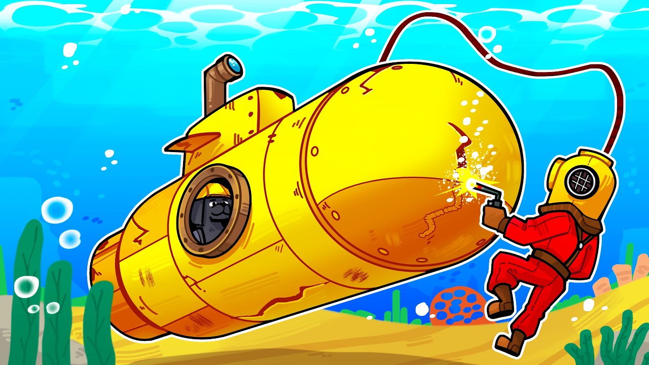I had to repair this broken submarine and get to the surface!