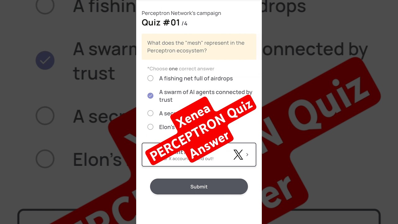 PERCEPTRON Network’s Campaign | Xenea PERCEPTRON Quiz Answer 