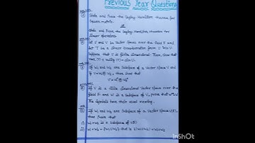 B. Sc fifth semester #linear algebra #math second paper #most important question #NEP 2024!!!!