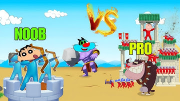 Oggy Challenge Jack in Archery Bastions Game Funny shinchan game
