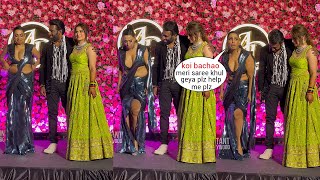 Kashmera Shah's Embarrassing moment & Trolled for wearing Sharee infront of Media at Arti's Wedding