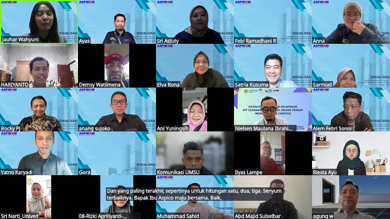 Launching Payment Realtime dan Sosialisasi Teknis  Keanggotaan Aspikom
