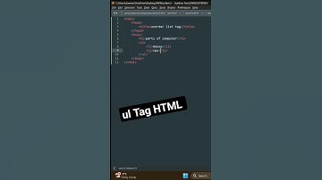 2/30 HTML ul tag for unordered list🤯 #gangstasparadise #codebuddy #html #codinglanguages