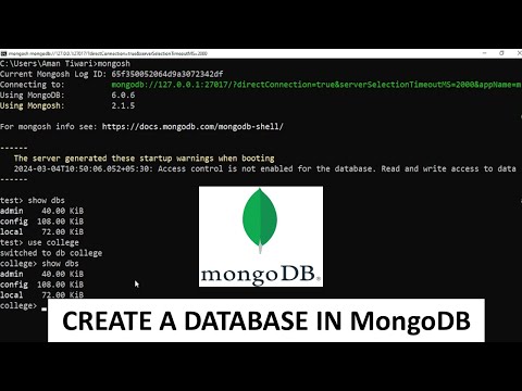 How to Create Database in MongoDB | Using Command Prompt |