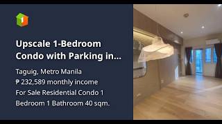Upscale 1-Bedroom Condo With Parking In Central Park West, Bgc