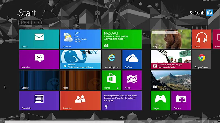 How to change the system's language to Windows 8