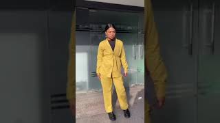 Zasha Pant-Suit In Lime Punch Is A Power Suit That Is An Empowering Fashion.