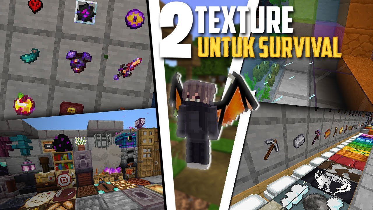 TOP 2 TEXTURE PACK YANG COCOK UNTUK SURVIVAL MCPE 1.19 - 1.18 - Texture ...