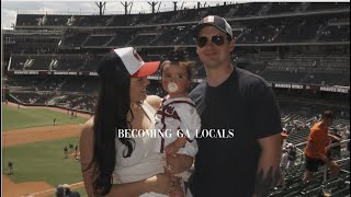 vlog: braves game + new spring nails + lululemon must haves + what&#39;s in my purse with a 14 month old