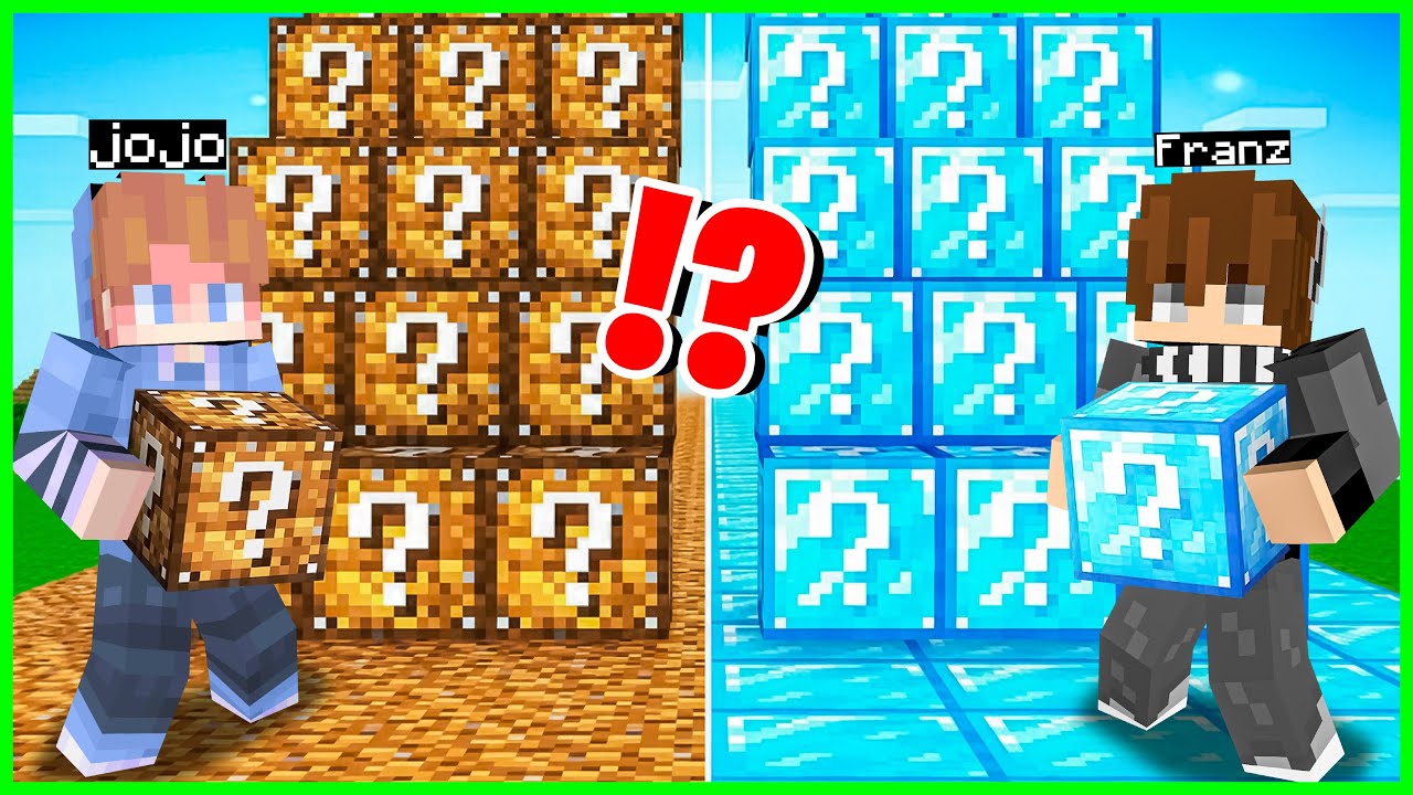 SERU SEKALI!! FRANZ & JOJO UNBOXING LUCKY BLOCK PENUH KEJUTAN di MINECRAFT