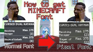 How to get the Minecraft Font on Roblox|Blox Fruit|NPH