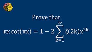 Deriving the Classic Identity via Euler’s Infinite Product for the Sine Function