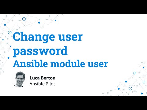 Change user password - Ansible module user
