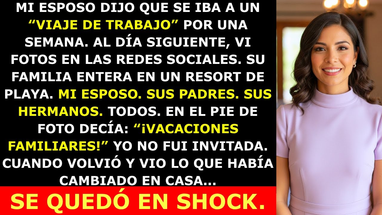 Mi Esposo Se Fue de “Vacaciones Familiares” Sin Mí — Cuando Volvió, Se Quedó Sin Palabras