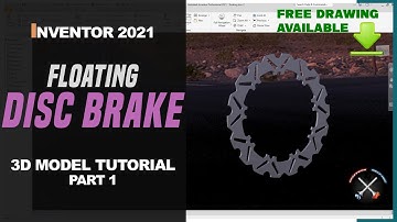 DISC BRAKE 3D modeling 🏍 -  Explained TUTORIAL - Part 1 👩‍🏫 | FREE DRAWING AVAIBLE | Inventor 2021