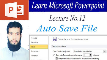How to Enable Auto Save Option MS PowerPoint 2010 Tutorials 12 | JM Series