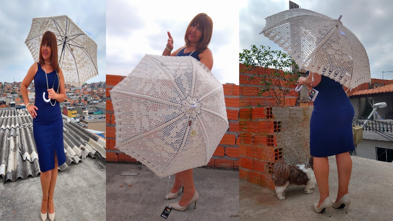 SOMBRINHA DE CROCHÊ PARA A CANTORA PERLA!