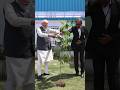 PM Modi plants a sapling at L&T campus in Hazira, Gujarat | #shorts