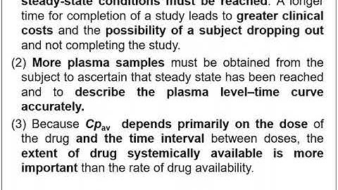 LECTURE 6 (LAST) - BIOAVAILABILITY AND BIOEQUIVALENCE