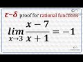 Epsilon-delta proof for rational functions