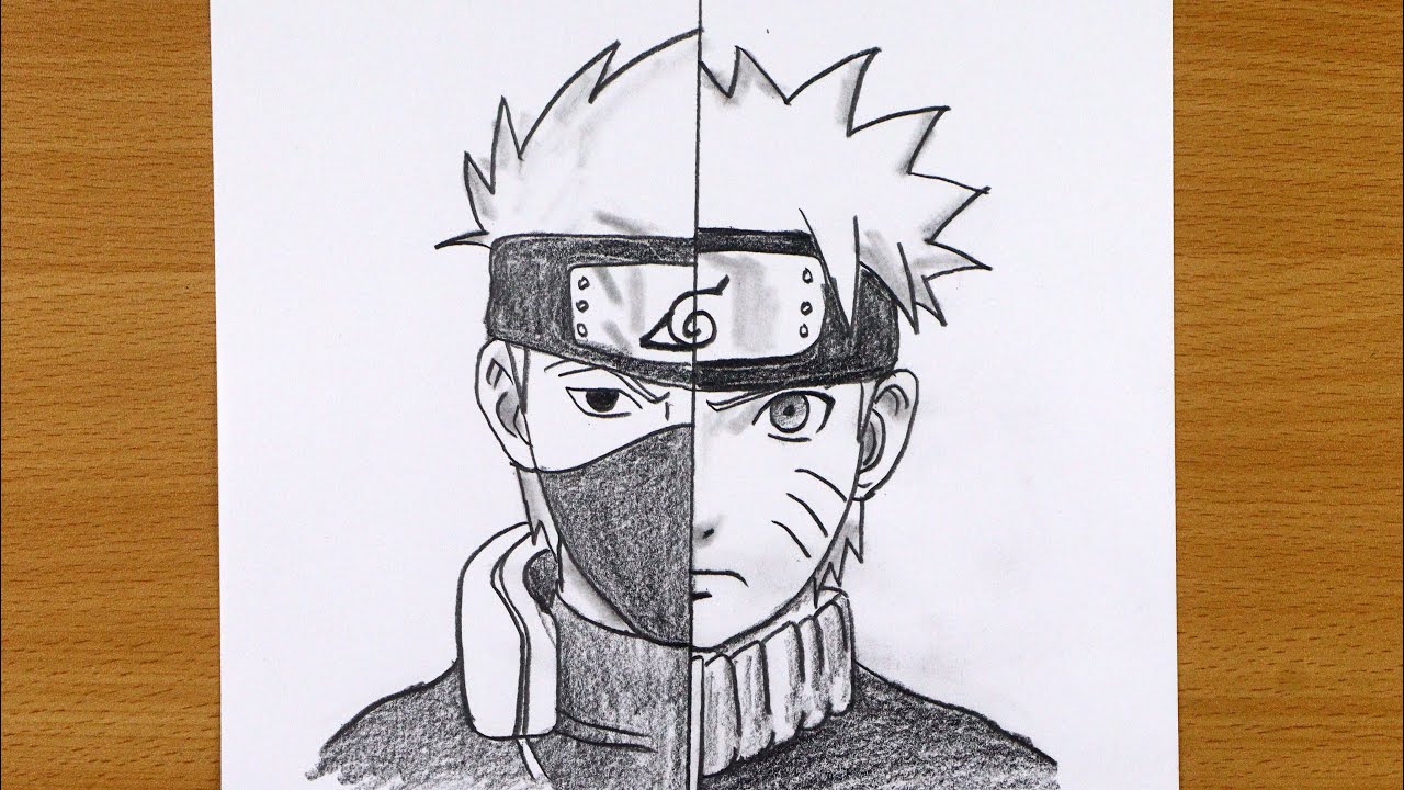 How to Draw Naruto Uzumaki and Kakashi Hatake 😎 Easy Pencil Drawing | Anime Drawing