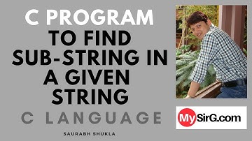 C Program to find substring in a string