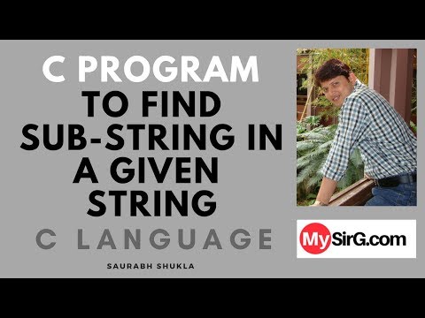 C Program to find substring in a string