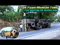 Proses Evakuasi Truk Fuso Muat Tebu Terguling Di Jalur Selorejo