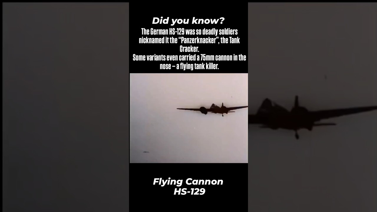 Rare Footage: German HS-129 “Tank Cracker” Attacking Soviet Armor (WW2)