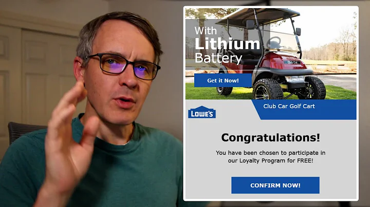 Lowe's Winner Email Scam for Club Car Golf Cart, E...