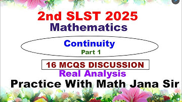 Continuity //part 1 // Real Analysis // For WBCSSC //2nd SLST 2025