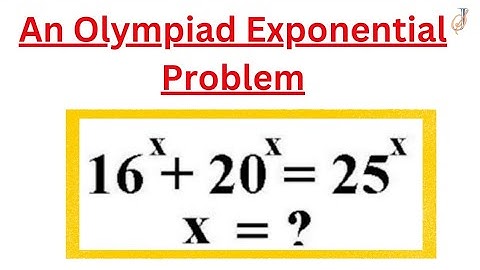 A difficult exponential olympiad problem. #olympiad #olympiadquestion