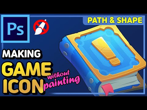 Game Ui Tutorial Make A Game Icon Without Painting On Photoshop Path Shape Youtube