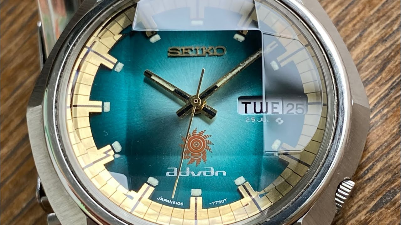 Vintage December 1972 Seiko Advan 6106-7560 Automatic Faceted Case