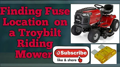 riding Mower/Troybilt Bronco/ it won't start / fuse location