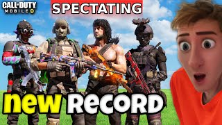 I SPECTATED the *NEW* SQUAD KILL RECORD in COD MOBILE 🤯