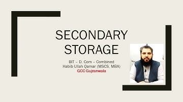 Secondary Storage URDU Online Video Lecture for Business IT - D. Com Classes