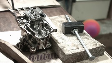 homemade crank oil seal puller pulling stihl ms660 seal