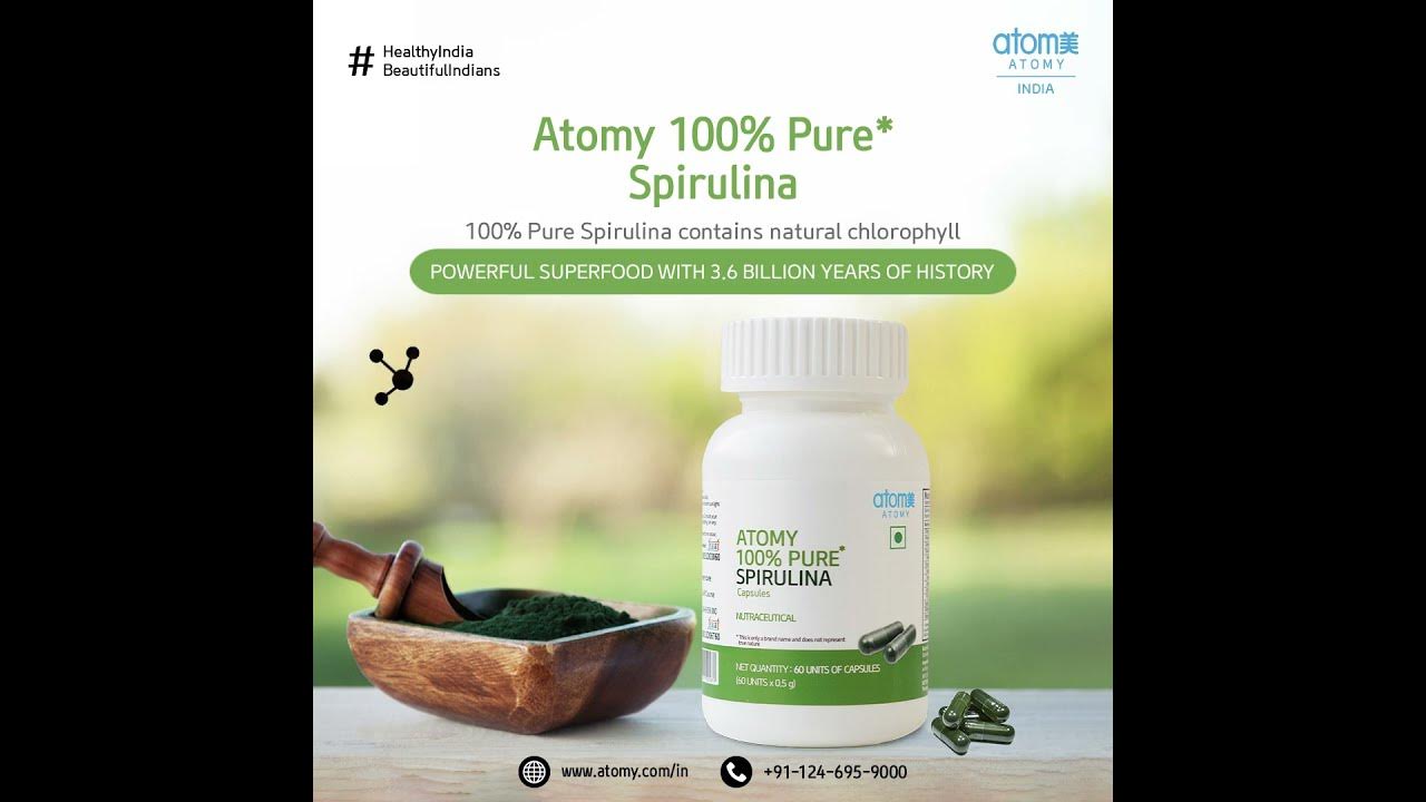 Atomy 100 Pure* Spirulina.Atomy 100 Pure Spirulina contains