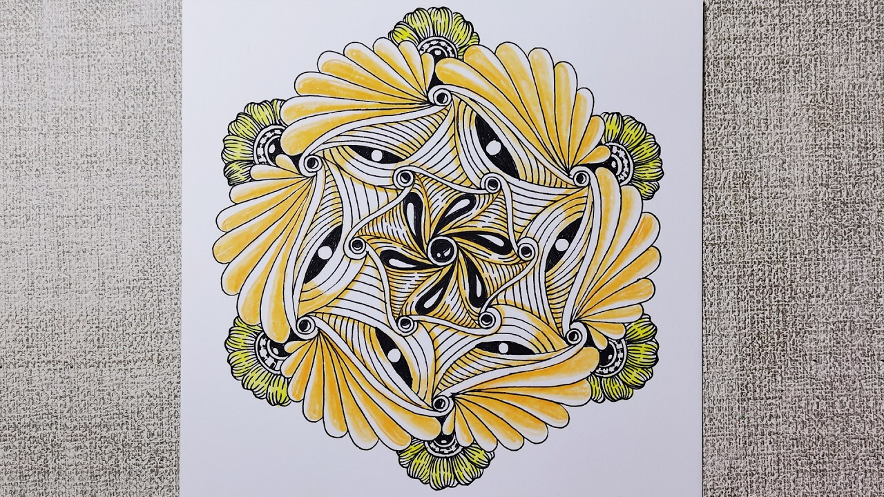 🌻 Послушай, как расцветает солнце 🎵 Музыка и линии | Исцеляющая мандала