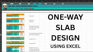 Designing One-Way Slab in Excel (NSCP 2015) 💻🧱