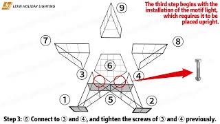 Five pointed star motif light installation instructions