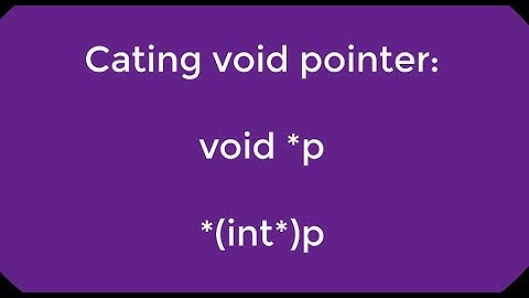 How to cast a void pointer to any other type in C || #C Programming language ||