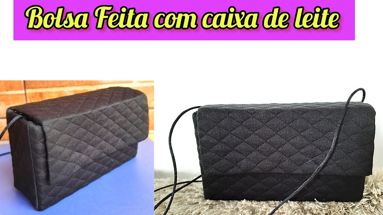 como fazer bolsa  com caixa de leite