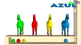 Sounds of horse animal | Learn Colors with Horses | Coloring for children. screenshot 1